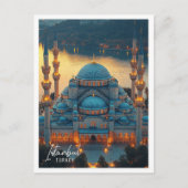 Carte Postale Belle Mosquée Bleue Istanbul Turquie (Devant)