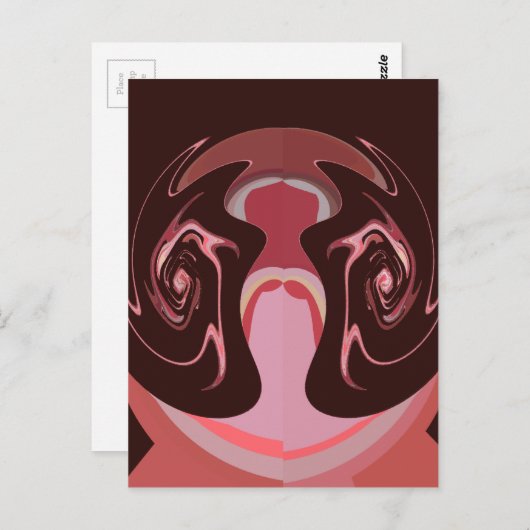 Carte Postale Belle Motif Maroon Africain Design d'impression (Devant / Derrière)