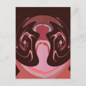 Carte Postale Belle Motif Maroon Africain Design d'impression (Devant)