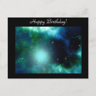 Carte Postale Belle Nebula verte Anniversaire