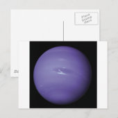 Carte Postale Belle Neptune bleue, vue de l'espace, NASA (Devant / Derrière)