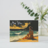 Carte Postale Belle Nuit Côtière | Tu me manques (Debout devant)