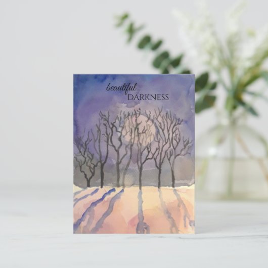 Carte postale Belle obscurité (Debout devant)