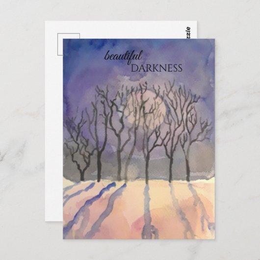 Carte postale Belle obscurité (Devant / Derrière)