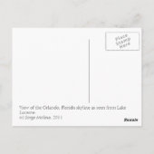 Carte Postale Belle Orlando, Floride (Dos)