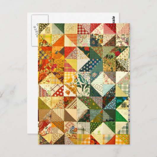 Carte Postale Belle Patchwork (Devant / Derrière)