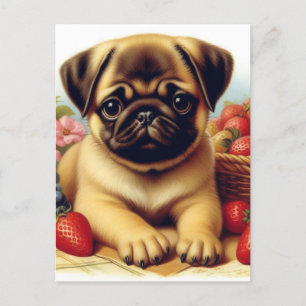 Carte Postale Belle peinture Vintage Carlin