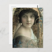 Carte Postale Belle Petite fille Vintage (Devant / Derrière)