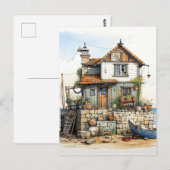 Carte Postale Belle Petite Shopping Balnéaire (Devant / Derrière)