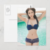 Carte Postale Belle photo Bikini (Devant / Derrière)