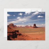Carte Postale Belle photo de Monument Valley en Arizona (Devant / Derrière)