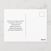 Carte Postale Belle photo de plage tropicale ensoleillée Merci (Dos)