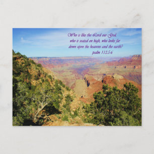 Carte Postale Belle photo Grand Canyon avec Verse Bible