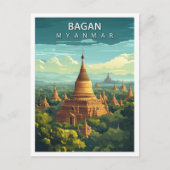 Carte Postale Belle Place Bagan Myanmar Art Travel (Devant)