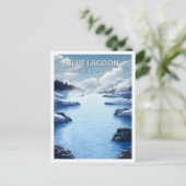 Carte Postale Belle Place Blue Lagoon Islande Travel (Debout devant)