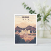 Carte Postale Belle Place Jaipur Inde Illustration Voyage (Debout devant)