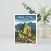 Carte Postale Belle Place Machu Picchu Illustration Voyage (Debout devant)