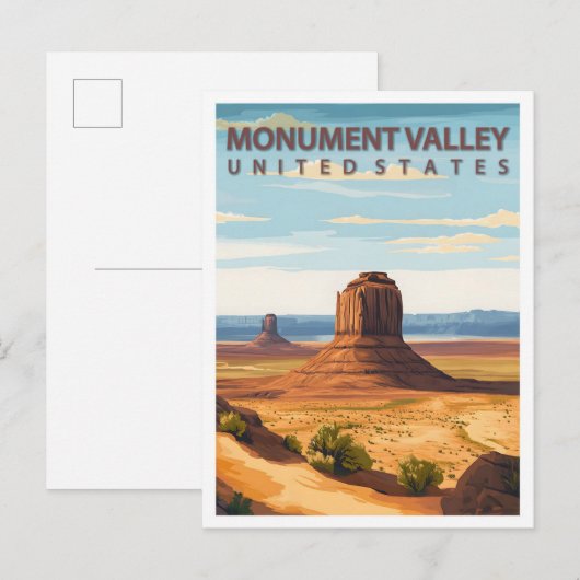Carte Postale Belle Place Monument Valley USA Travel (Devant / Derrière)