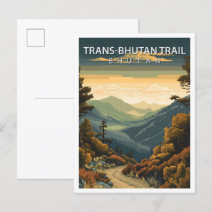Carte Postale Belle Place Trans Bhutan Trail Bhoutan Travel Bhou