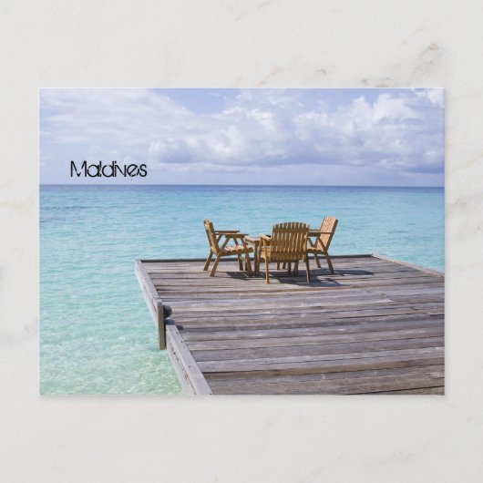 Carte Postale Belle plage aux Maldives (Devant)