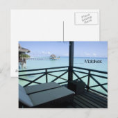 Carte Postale Belle plage aux Maldives (Devant / Derrière)