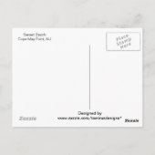 Carte Postale Belle plage de Sunset, Cape May, NJ (Dos)