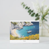 Carte Postale Belle plage en Grèce (Debout devant)