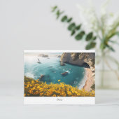 Carte Postale Belle plage en Grèce (Debout devant)