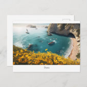 Carte Postale Belle plage en Grèce (Devant / Derrière)