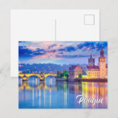 Carte Postale Belle Prague, République tchèque (Devant / Derrière)
