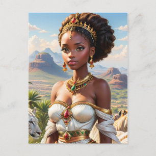 Carte Postale Belle princesse noire africaine