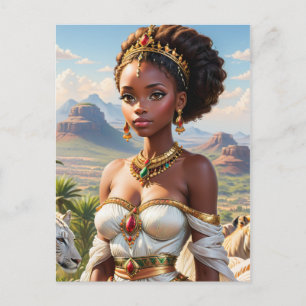 Carte Postale Belle princesse noire africaine