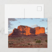 Carte Postale Belle prise de soleil de Monument Valley (Devant / Derrière)