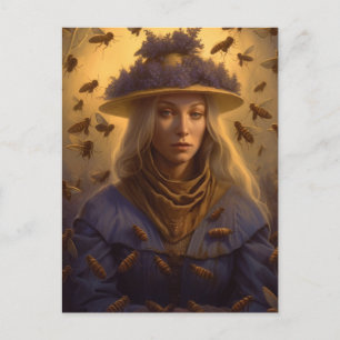 Carte Postale Belle Protectrice des Abeilles