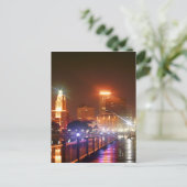 Carte Postale Belle Providence, ville du R.I. la nuit - WOW! (Debout devant)