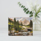 Carte Postale Belle Randonnée Trail River, Trees & Mountains (Debout devant)