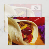 Carte Postale Belle recette de Burrito pour les gourmets (Devant / Derrière)
