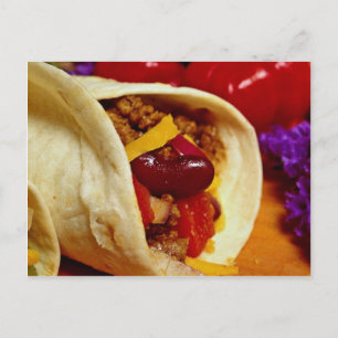 Carte Postale Belle recette de Burrito pour les gourmets