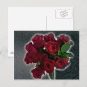 CARTE POSTALE BELLE ROSE ROUGE (Devant / Derrière)