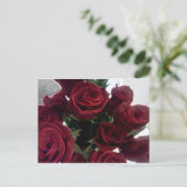 CARTE POSTALE BELLE ROSE ROUGE (Debout devant)