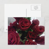 CARTE POSTALE BELLE ROSE ROUGE (Devant / Derrière)