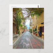 Carte Postale Belle Rue À Athènes Grèce (Devant / Derrière)