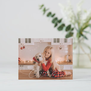 Carte Postale Belle, sage Joyeux script de Noël photo