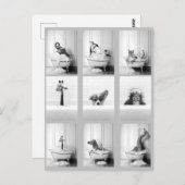 Carte Postale Belle salle de bain Animaux dans Baignoire (Devant / Derrière)