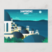 Carte Postale Belle Santorin à la nuit Grèce (Devant)