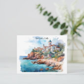 Carte Postale Belle Sardaigne Italie Aquarelle Voyage (Debout devant)