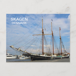 Carte Postale Belle Skagen Danemark Vieux Navire Postard!