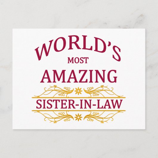 Carte Postale Belle-soeur Extraordinaire (Devant)