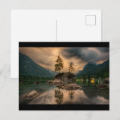 Carte Postale Belle soirée Lac de montagne Photographie (Devant / Derrière)