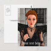 Carte Postale Belle sorcière (Devant / Derrière)